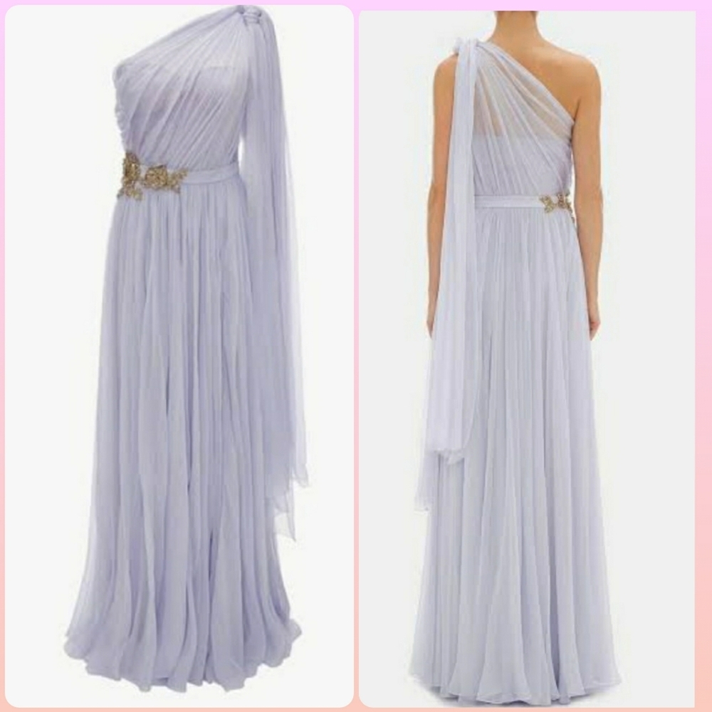 Alexander MQueen One Shoulder Silk Chiffon - Picture 3 of 16